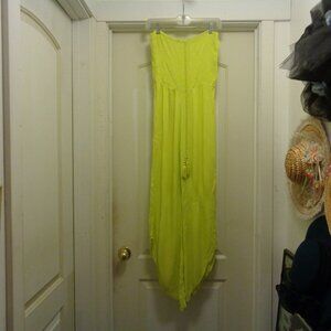 BRAT GIRL GREEK STYLED GAUZY TEXTURED STRAPLESS JUMPSUIT BY CHELSA TAYLOR S